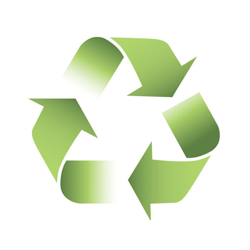 recycle logo with green arrows